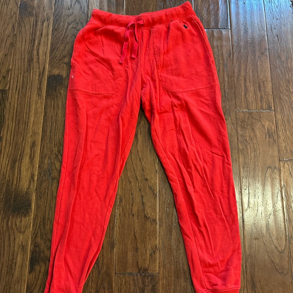Red polo joggers